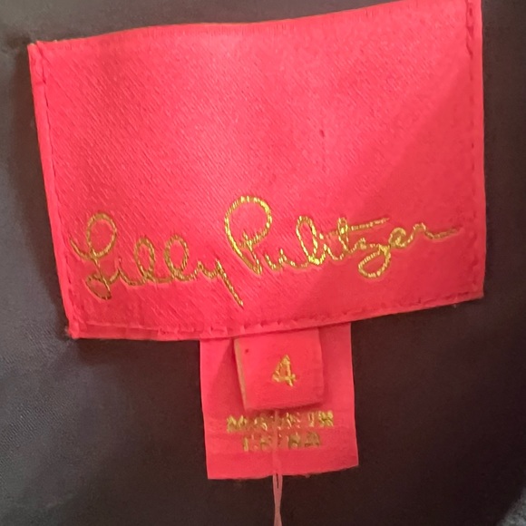 NWT LILY PULITZER “HAVYN DRESS” Navy blue with adornments. Size:4 - Picture 6 of 9